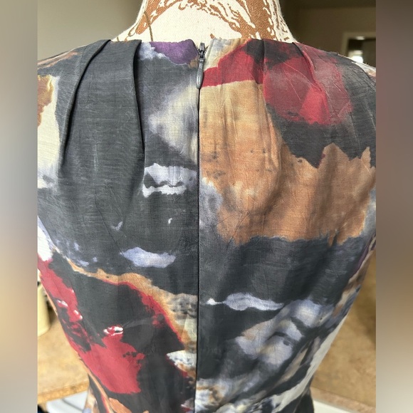 Adrianna Papell Floral Pattern Midi Length Sleeveless Dress size 6 - Picture 4 of 9